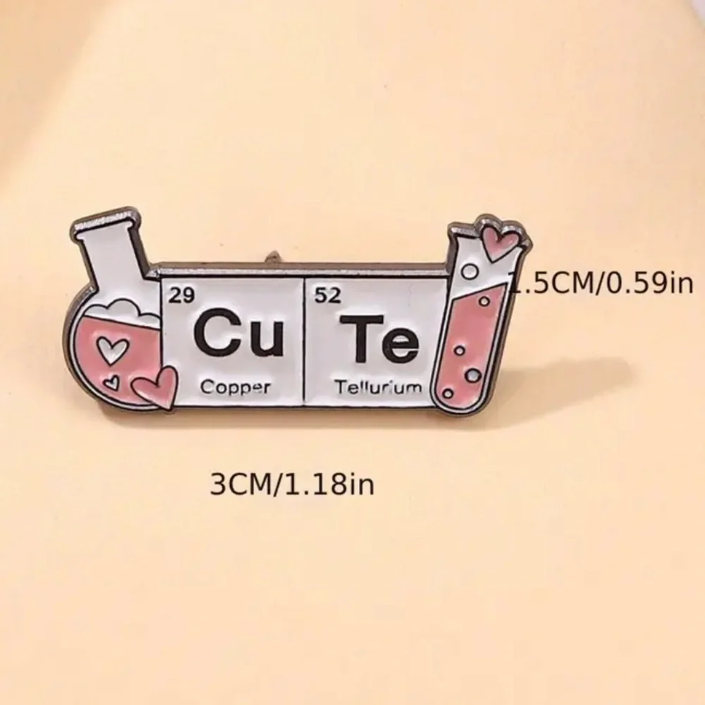 3/$25 “CuTe” Chemistry Geek Pin, Periodic Table, Table of Elements